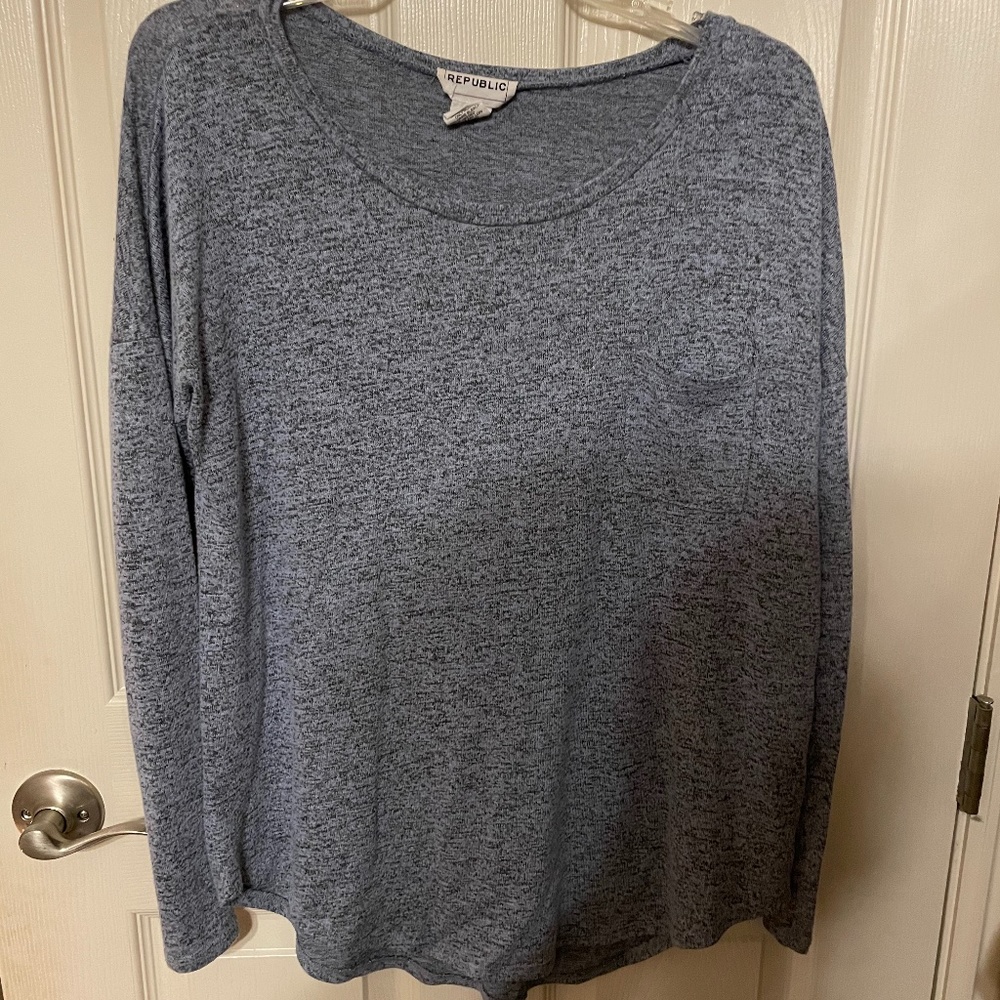 For the Republic gray texture-color long sleeve M